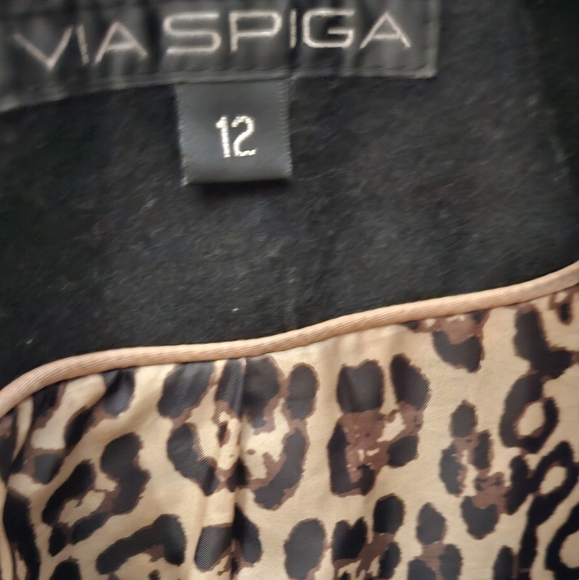 Via spiga wool coat with leather accent - Picture 7 of 7